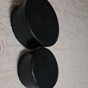 Elegant Black Textured Decorative Boxes